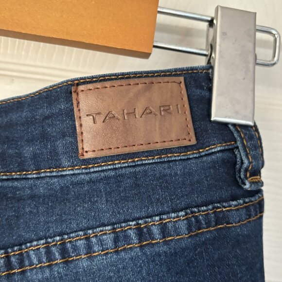 Tahari Slim Fit Straight Blue Jeans - Picture 5 of 5